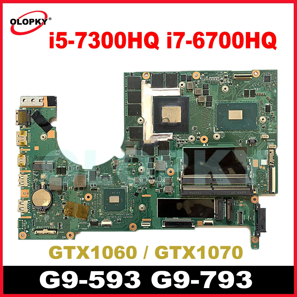 

MU5DC/CH7DC Mainboard for ACER Predator G9-593 G9-793 Laptop Mainboard with i5-7300HQ i7-6700HQ CPU GTX1060/1070 GPU DDR4 Tested
