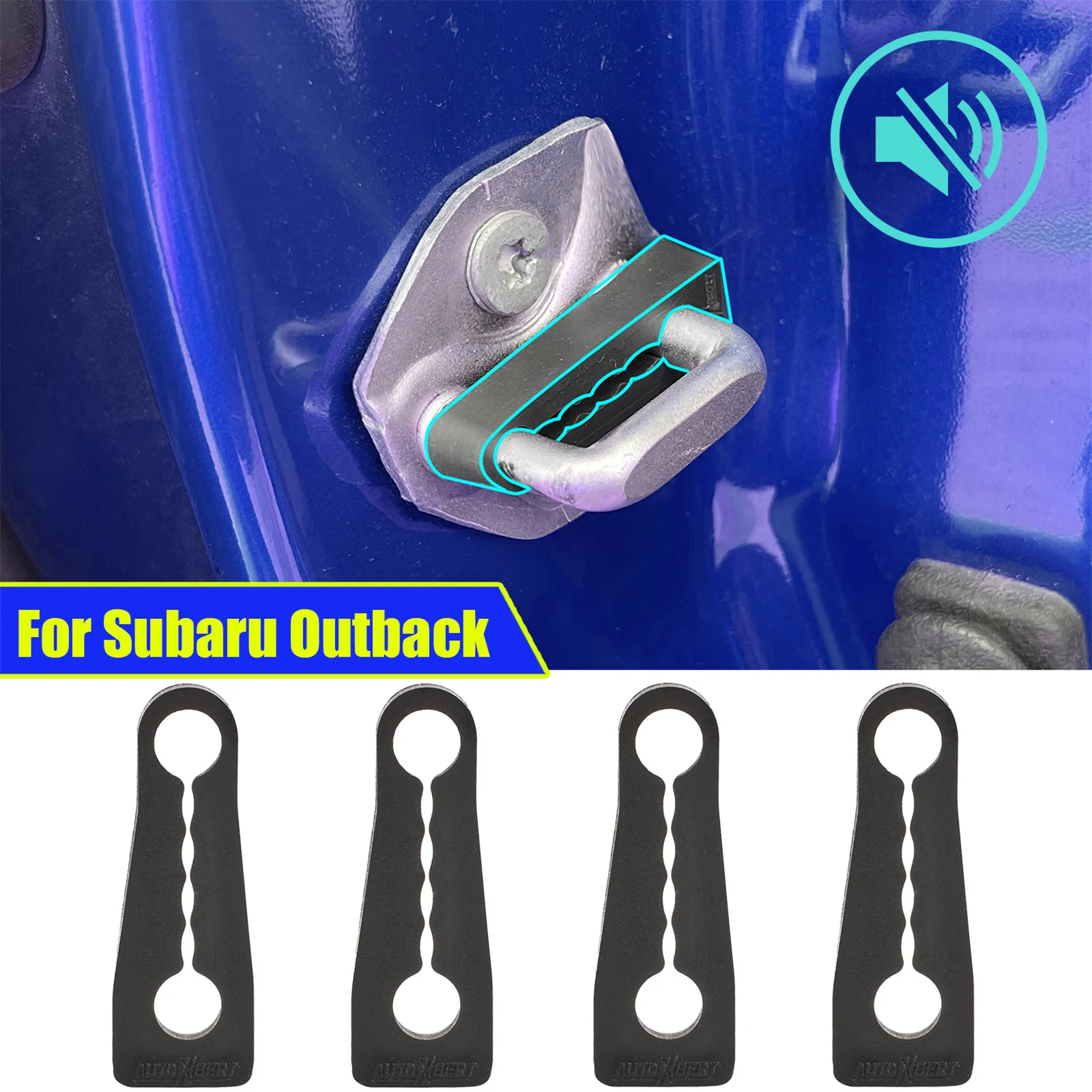 Door Lock Buffer Damper For Subaru Forester Impreza Outback WRX XV / Crosstrek Legacy Soundproof Insulation Deaf Seal Deadener