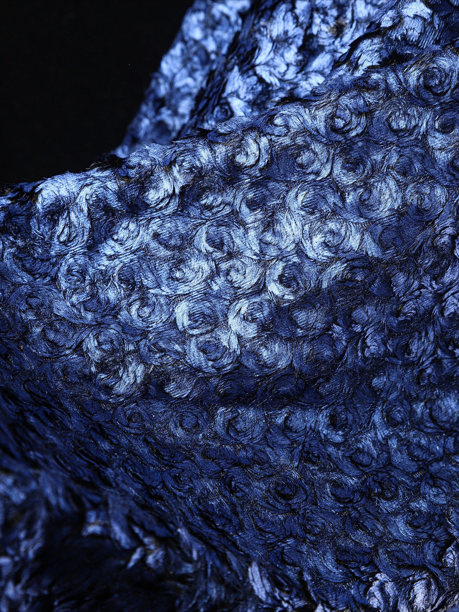 Dark Blue Cracked Gold Foil Faux Fur Leather Fabric for Pillows Shawls Bedding Sets Bags DIY Clothing  Designer Crafts