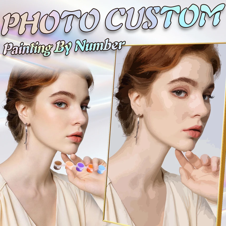 

Photo Custom Family portraits Diy Painting By Numbers Custom Photo For Diy Gift Adults Kits Modern Wall Art Picture