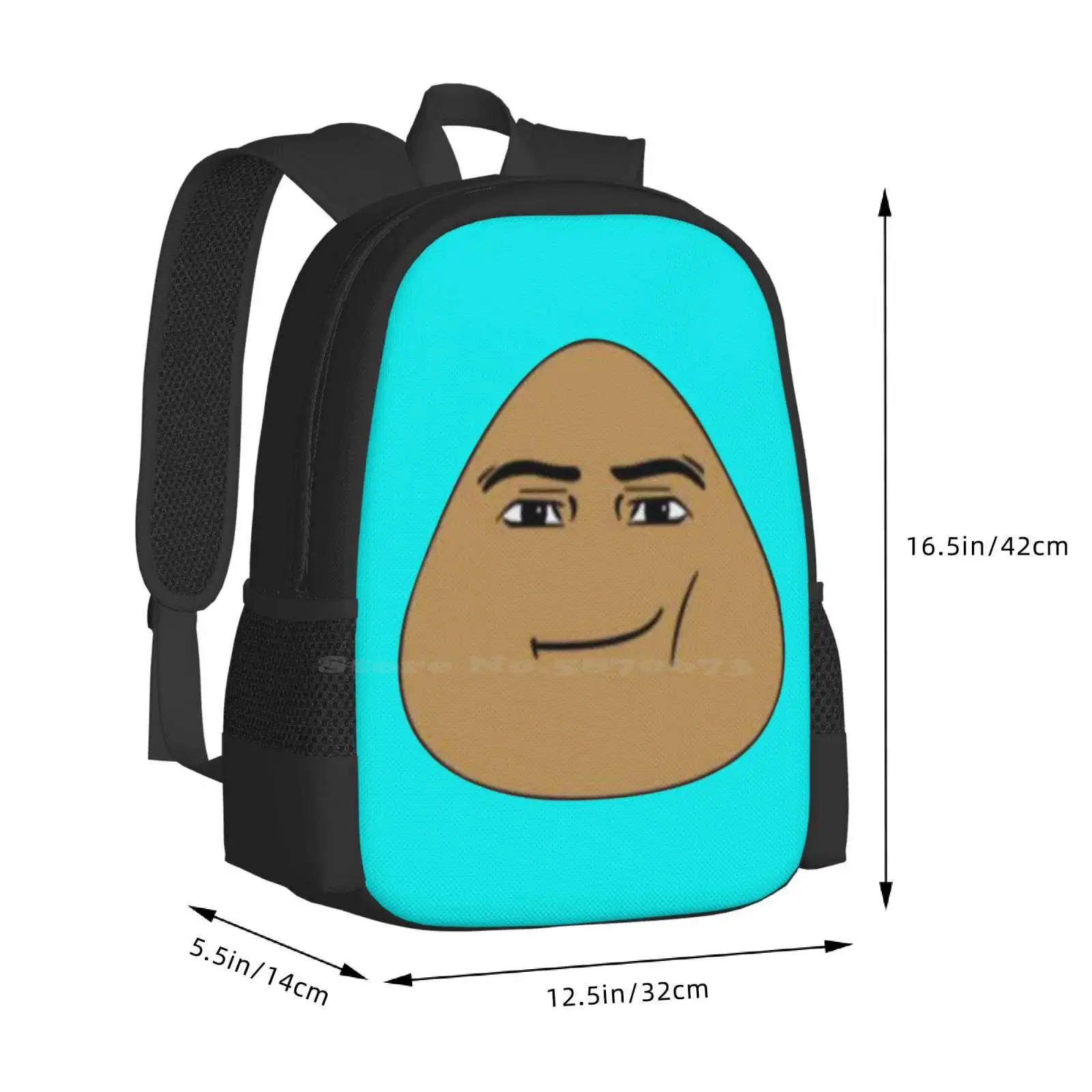 Pou Meme Hot Sale Schoolbag Backpack Fashion Bags Pou Meme Memes Cursed Images Funny Face Dank Meme