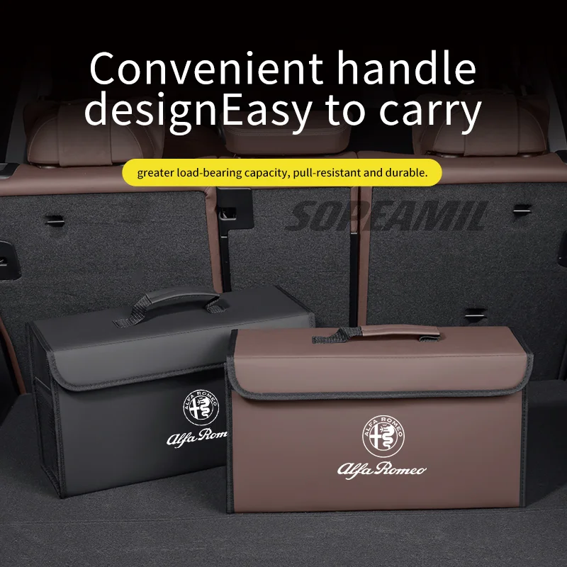 Alfa Romeo Giulia Stelvio Tonale 147 156 159 166 Giulietta Gloria Mito Junior Car Trunk Storage Box Foldable Stowing Tidying Bag