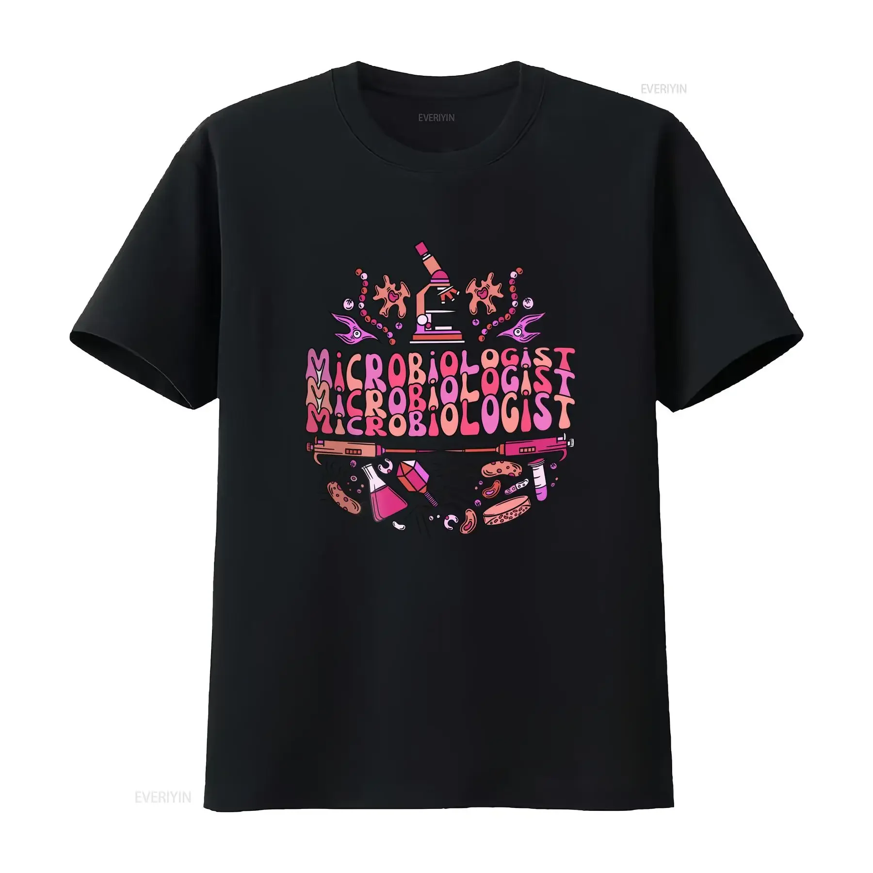 Microbiology T Shirt New Microbiologist PhD Graduation Laboratory Scientist Back to School College Teacher s vintage Washed