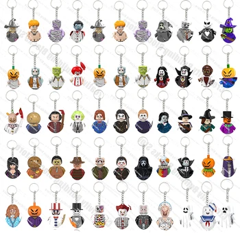NUOVO Portachiavi Zucca Uomo Strega Vampiro 3D FAI DA TE Halloween Cartoon Figure Modello Building Block Giocattolo Classico Puzzle Modello Giocattoli Per Bambini