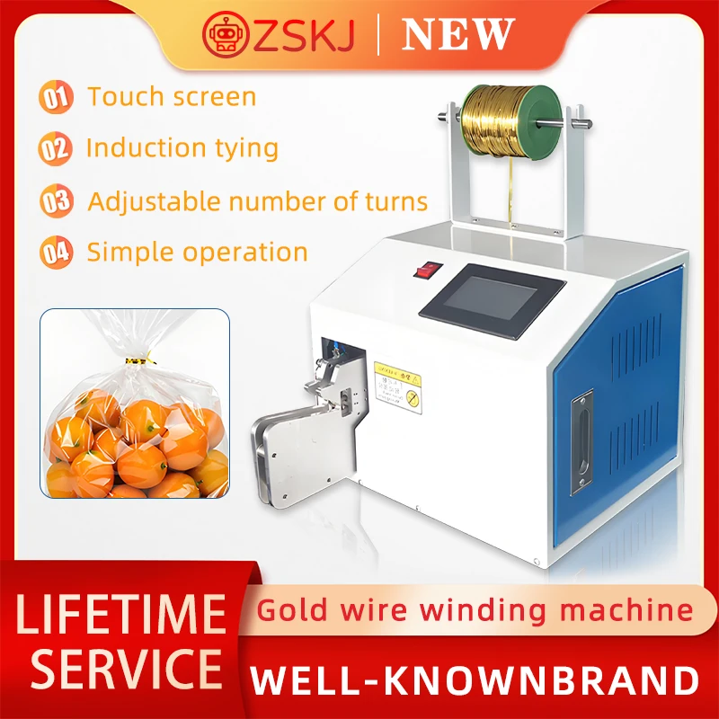 Sigillatrice automatica per cavi dorati Macchina per fascette dorate per sacchetti alimentari Pane Caramelle Toast Imballaggio di frutta Confezioni di cavi