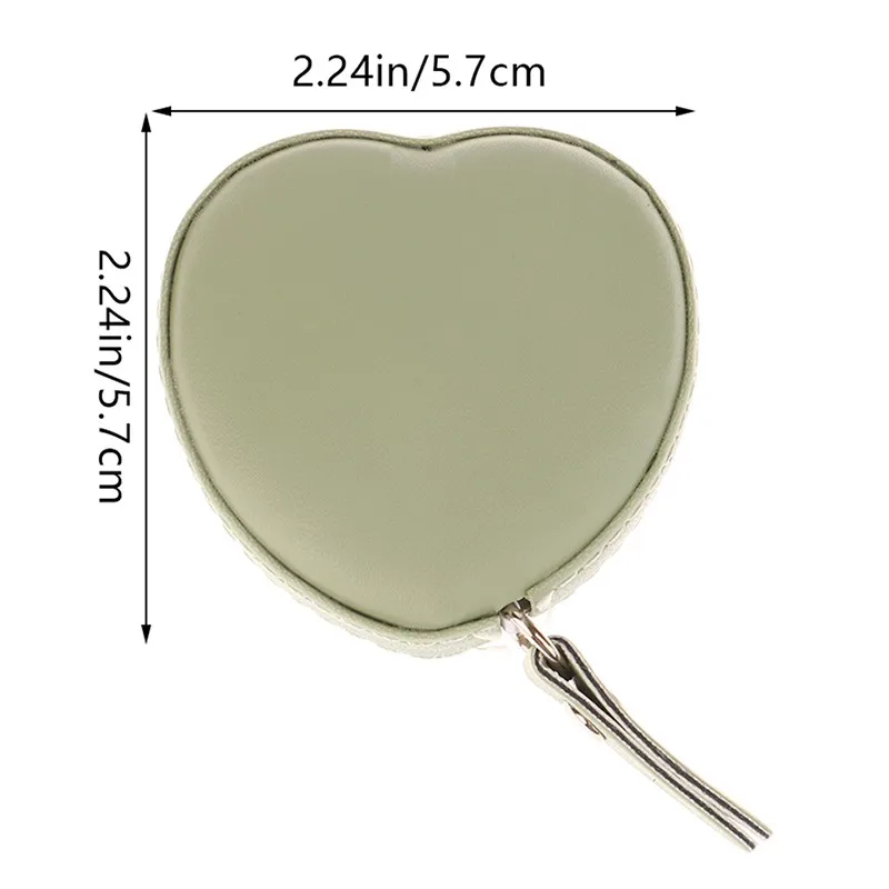 1Pc 1.5m Portable Heart Round Retractable Vintage Style Mini Tape Measure Retro Sewing Centimeter Inch Roll Tape