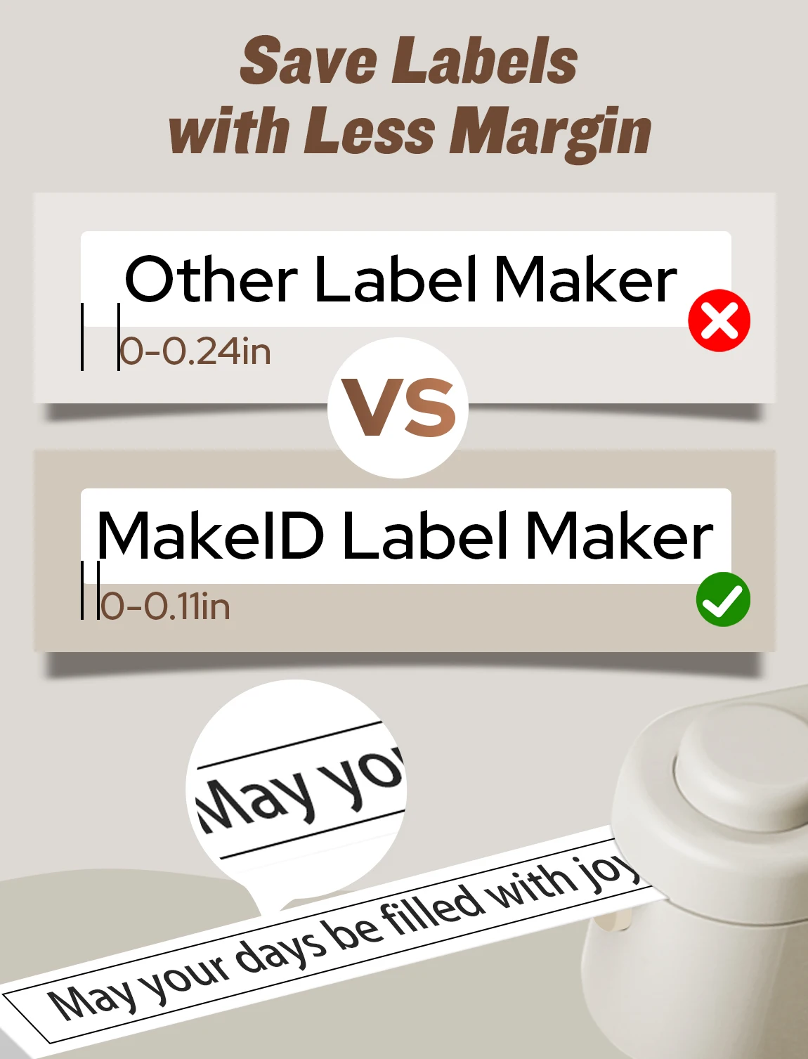 Mesin Pembuat Label Makeid L1-C dengan Pita - Pembuat Label Portabel & Dapat Diisi Ulang Kompatibel dengan Pita Tahan Air 9 12 16Mm