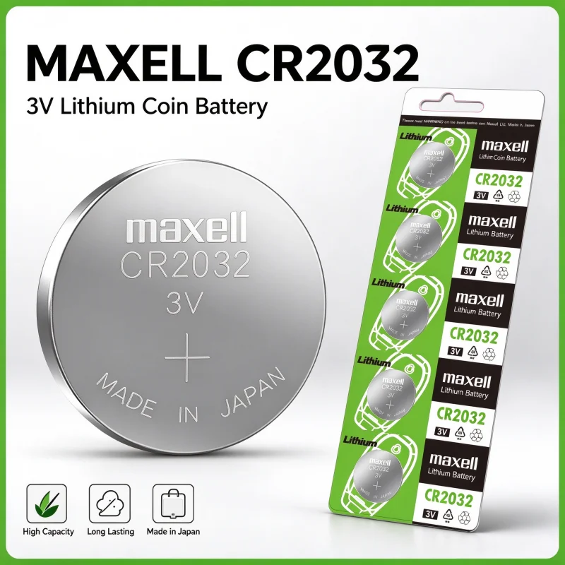 5-50PCS Maxell CR2032 3V Lithium Coin Battery CR 2032 LIR2032 ML2032 Computer Motherboard Remote Key Watche Electronic