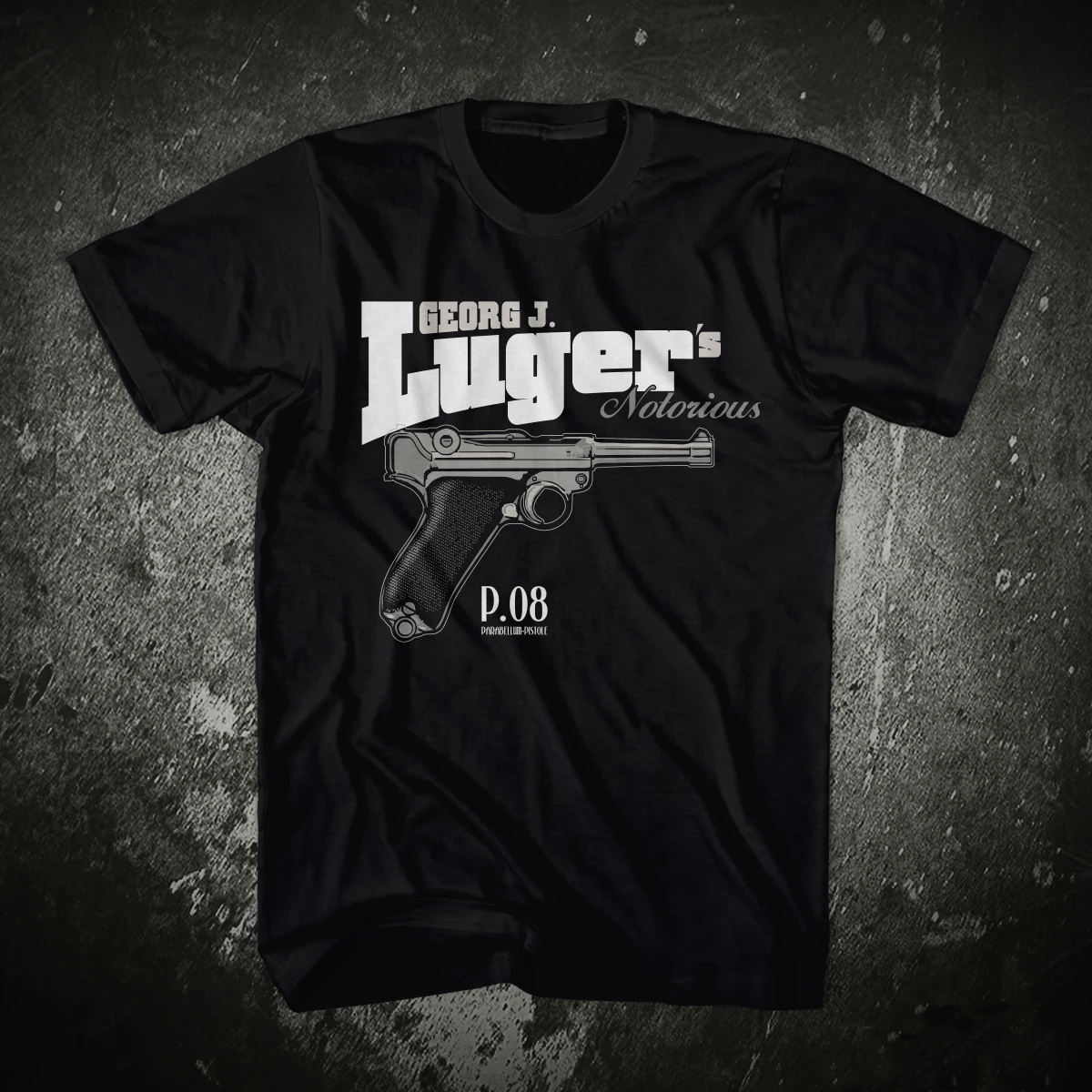 

WWII German P.08 Luger Pistol T-Shirt 100% Cotton O-Neck Short Sleeve Summer Casual Mens T-shirt Streetwear
