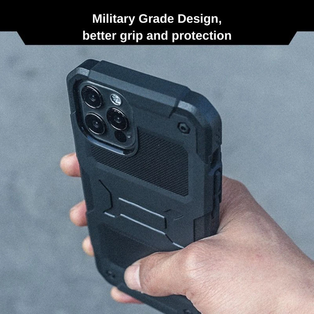 FATBEAR Tactical Military Grade Rugged Armor Shell Skin Case Cover for iPhone 14 Plus Pro Max /13 12 Pro Max Mini / 11 Pro Max