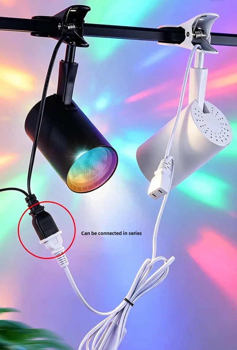 LED Color Spotlight Remote Controlled Color Changing Wedding Bar Atmosphere Lights Clip Lamp Photography Videography Track Light