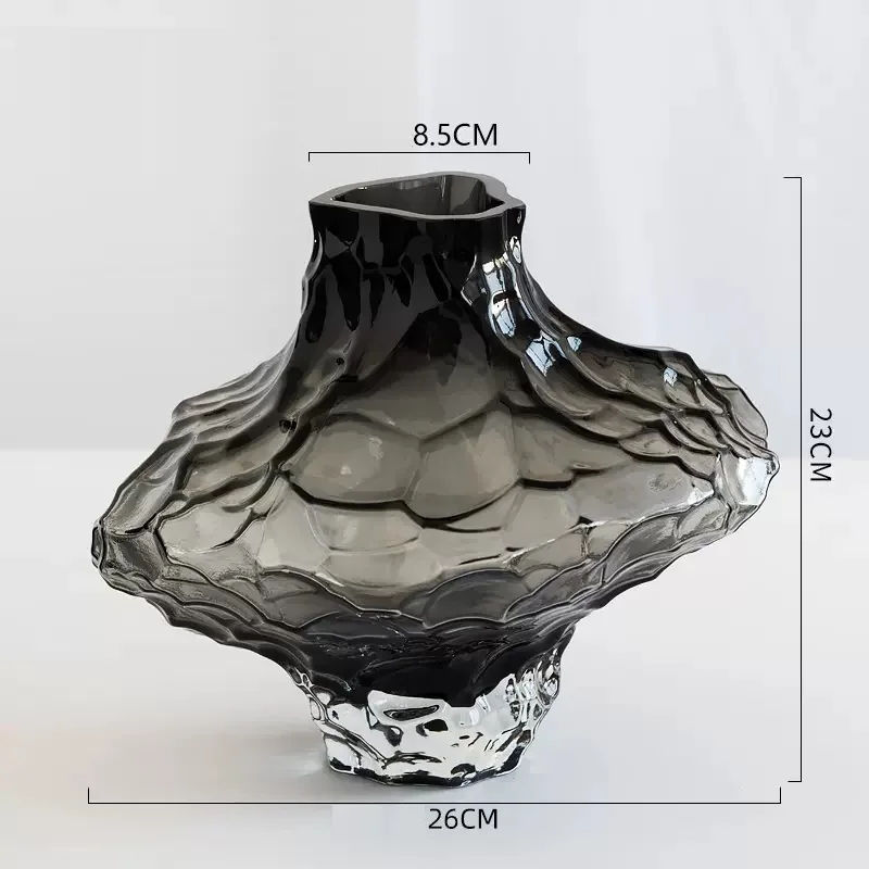 Luxury Nordic Minimalist Style Frosting Glass Vase Classic Home Living Room Decoration Stand For Flowers Decorative Vases Modern