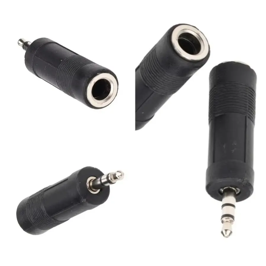 

2000 шт. черные усилители для наушников, дополнительный разъем 3,5 мм «папа» на 6,35 мм «мама», стерео аудио адаптер, конвертер