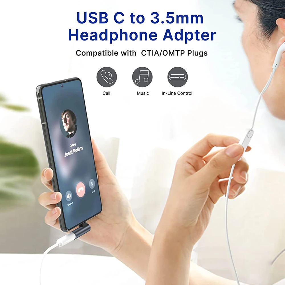 Adaptador USB C a Jack de 3,5mm, convertidor de auriculares de Audio tipo C de 3,5 MM, HiFi, DAC, USBC, para Samsung S22, iPad Pro Air, Xiaomi