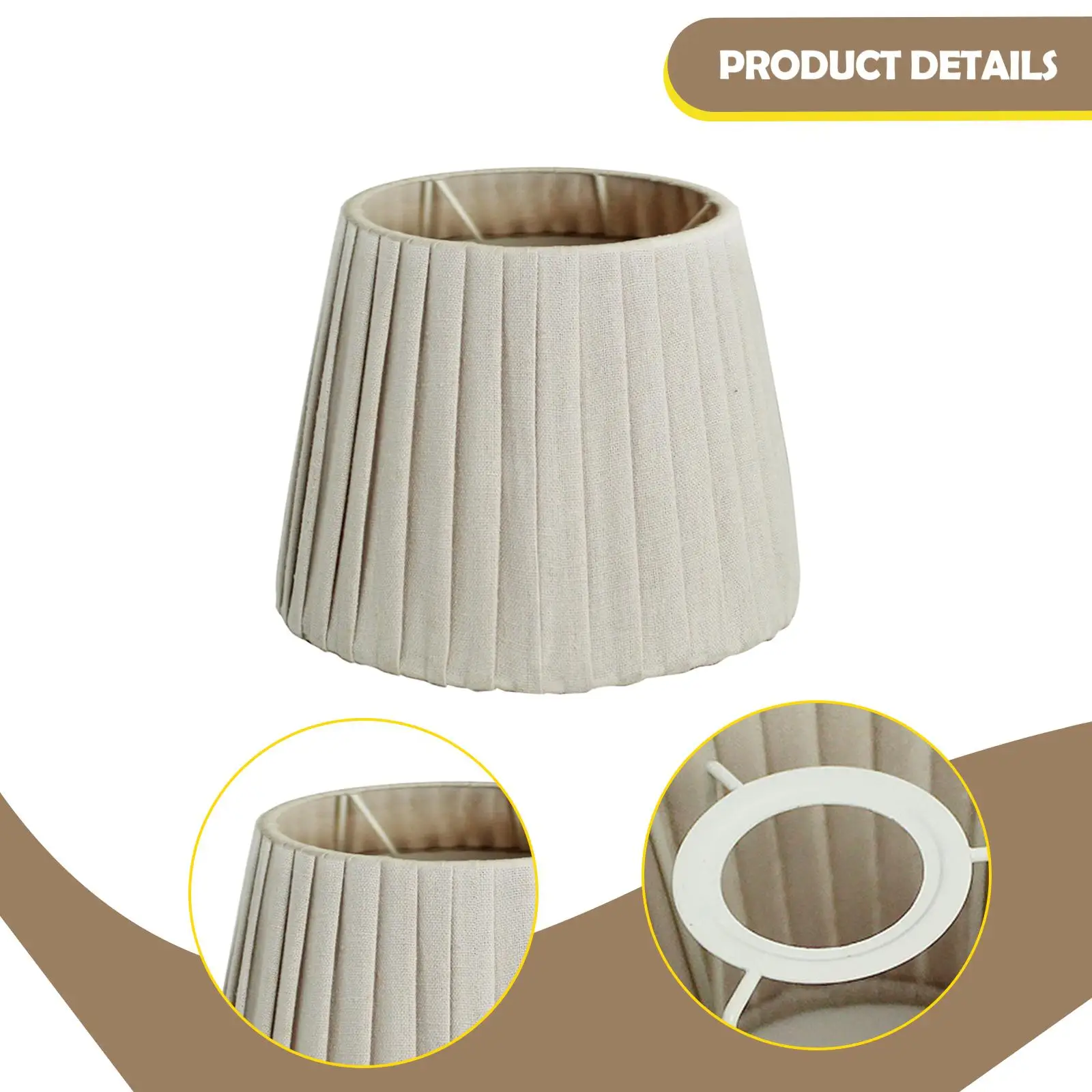 Cylinder Drum Lampshade Linen Look Lamp Shade Light Cover for Cafe Dining Room Pendant or Desk