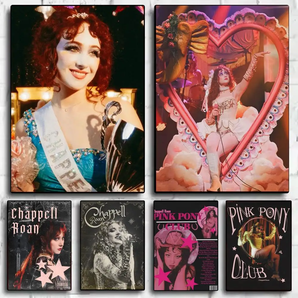 C-Chappell Roan Singer Poster Stickers HD Waterproof Painting Wall Art for Bedroom Living Room Home Decor Decoration Gift
