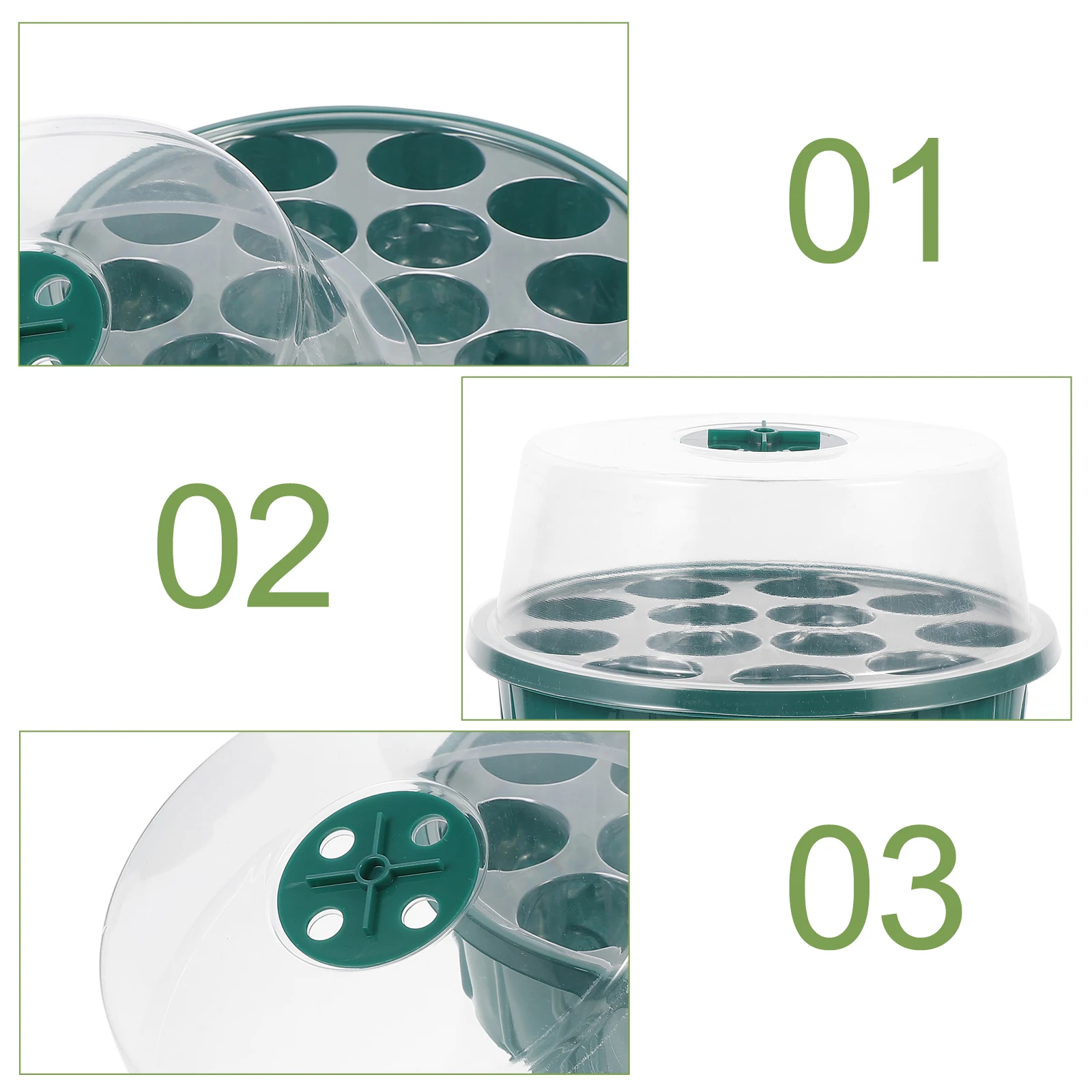 

2Pcs Durable Plant Germination Trays 13Hole Nursery Growing Trays Sowing Trays For Seedlings Transplant