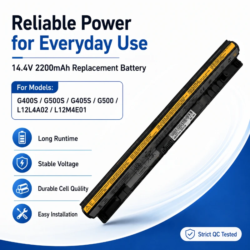 2200mah 14.4v Suitable for Lenovo  G400S G500S G405S G500  L12L4A02 L12M4E01 Long Endurance Stable  Laptop  Battery