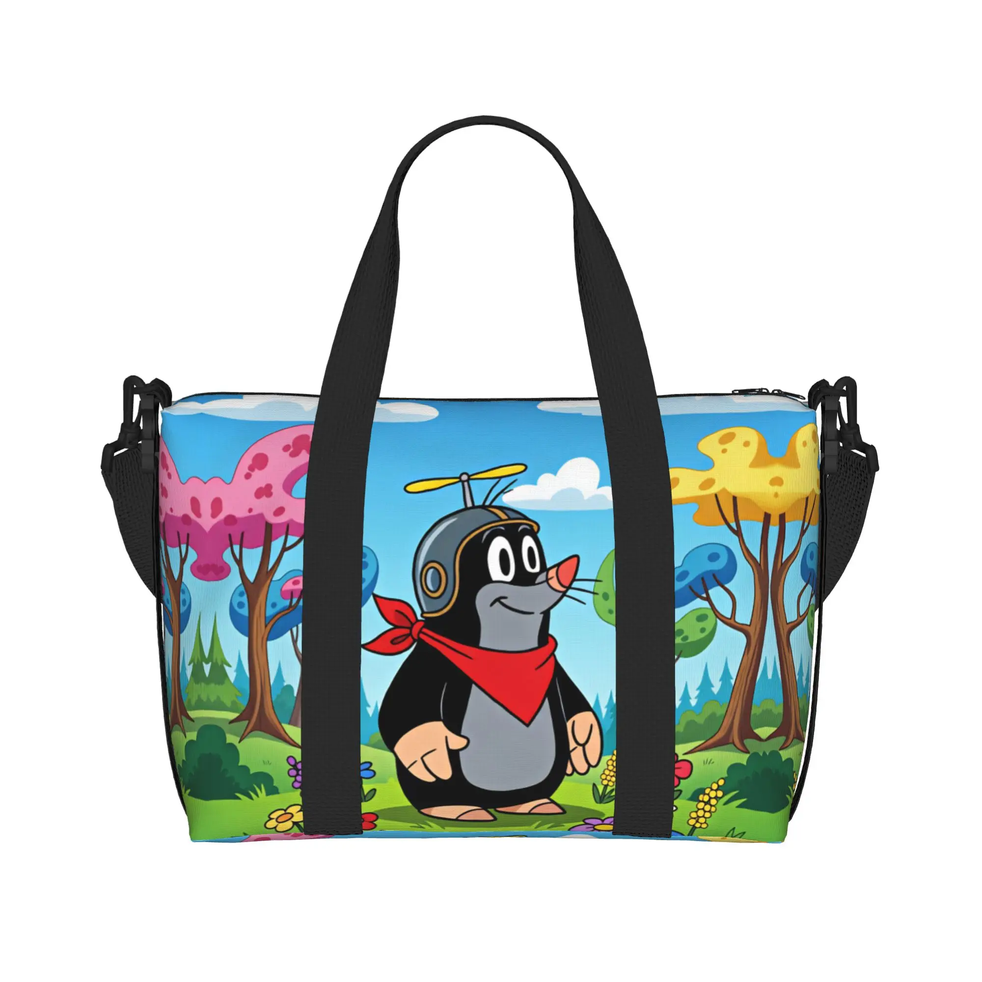 Custom Cartoon T-The L-Little M-Mole Tote Bag Women Large Capacity Anima Krtek Krtecek Gym Beach Travel Bags