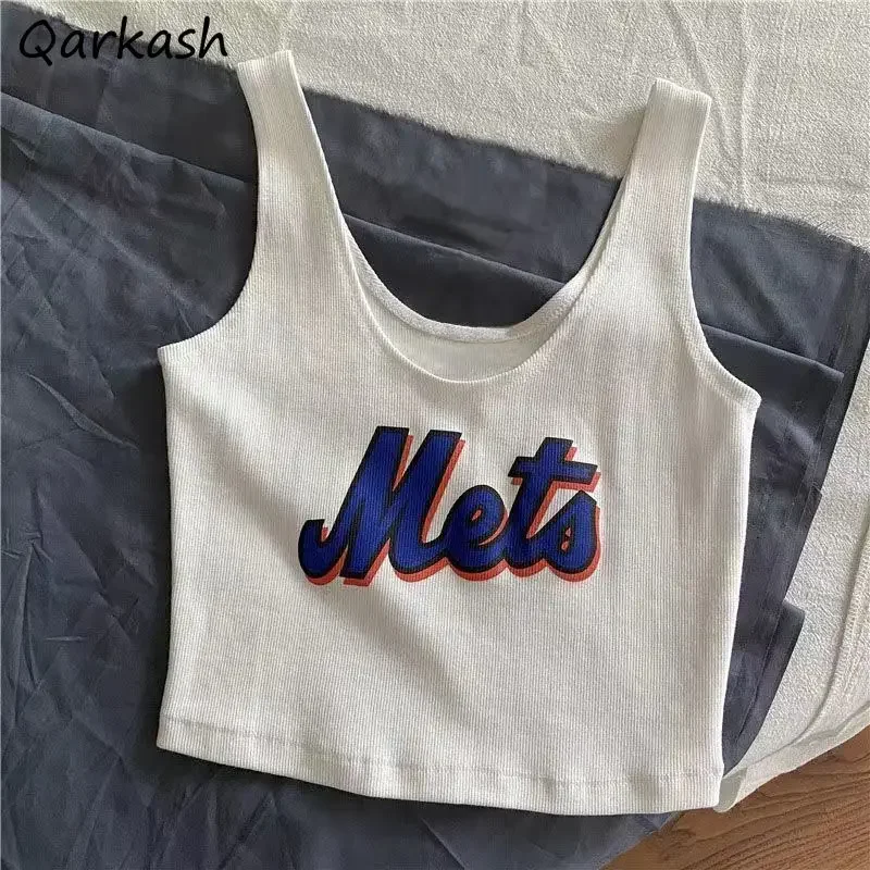 

Crop Tops Sexy Tanks Women Clothing Aesthetic Inner Summer Korean Style Temper Lady Daily Joggers Vintage Casual Classic Design