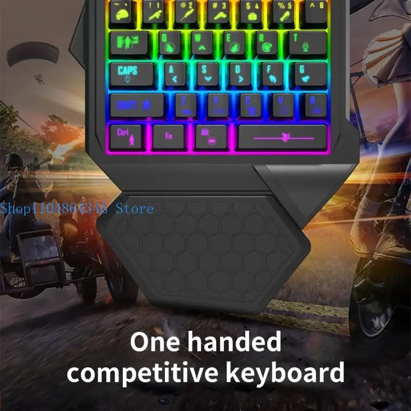 652F Handed Mechanical Gaming Keyboard Wrist Rest Support Professional Cord