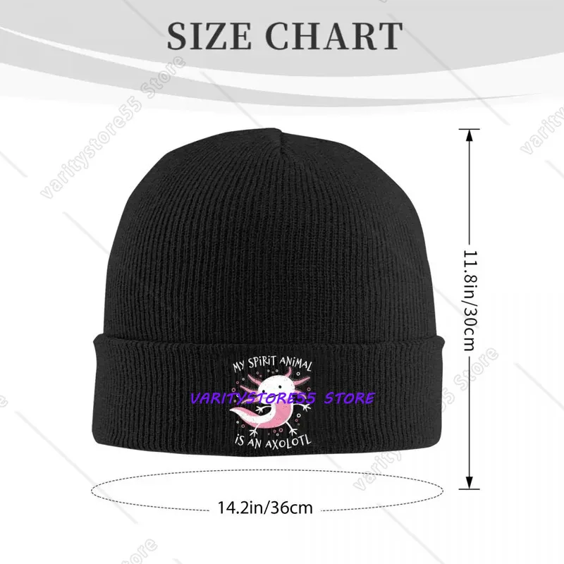 My Spirit Animal Is an Axolotl Hats Autumn Winter Beanie Street Caps Unisex Bonnet