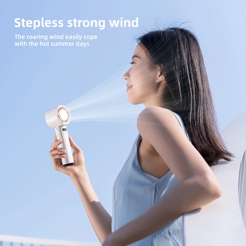 Kipas Pendingin Udara Portabel Baru 2025 3000MAh 100 Kecepatan Angin Kipas Genggam Siswa Lipat Luar Ruangan Dapat Disesuaikan