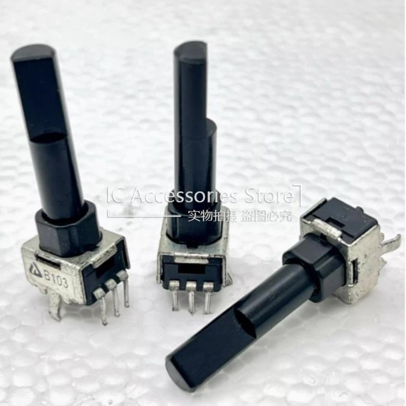 5PCS 09 Type Single Vertical Mixer Potentiometer C1K C5K B10K A10K A20K B50K B100K 3Pin Half Shaft Length 28MM