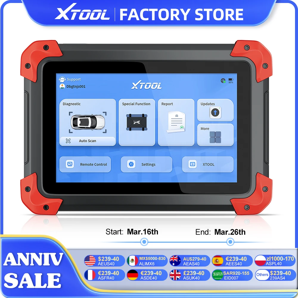 XTOOL D7 V2.0 All System Car Diagnostic Tool FCA Auto Auth ECU Coding 38+ Service Active Test OBD2 Scanner CAN FD DOIP