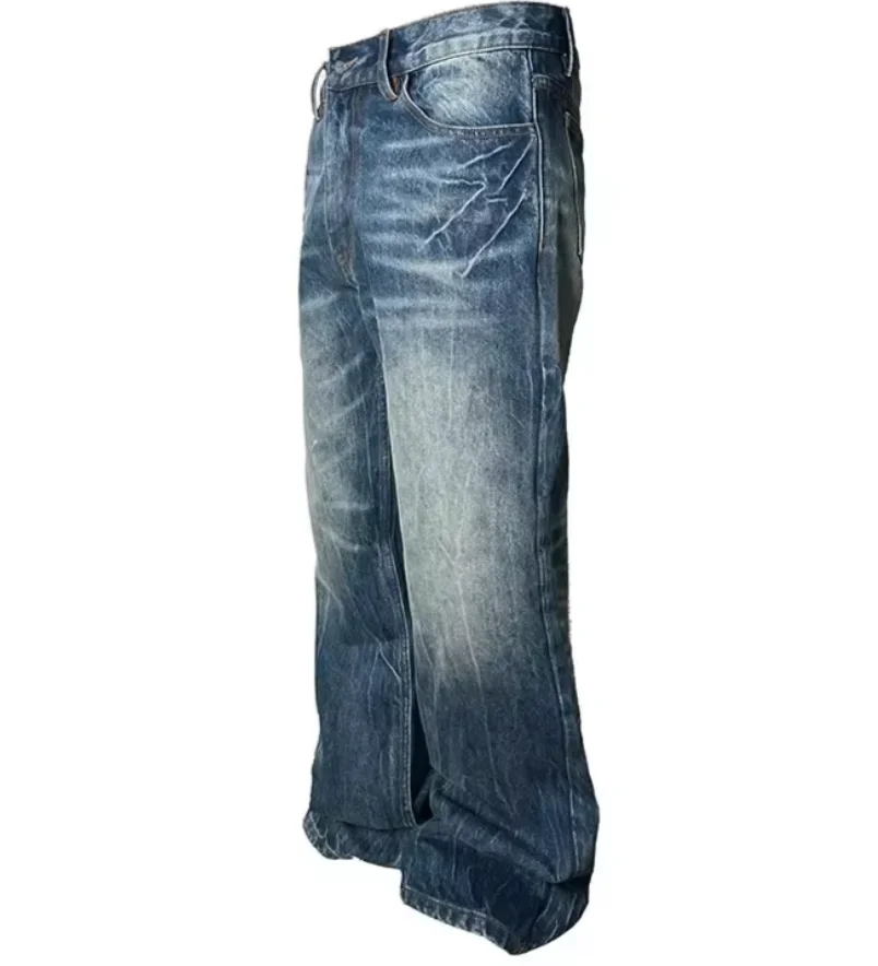 Calças Jeans Vintage Coreanas Baggy Estilo Cowboy Femininas Anos 90 Harajuku Calça Larga de Denim Estética Anos 2000 Roupas Casuais Retrô Novas