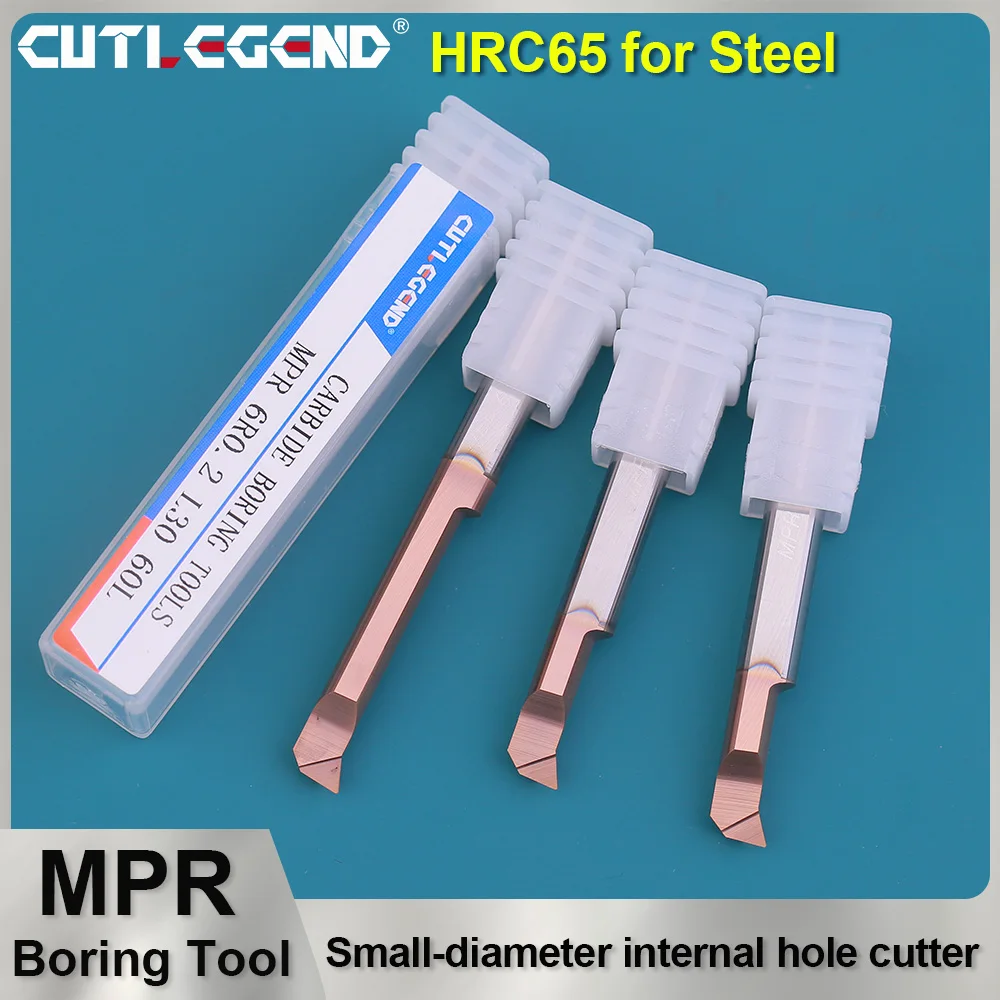 

Инструмент для внутренней расточки HRC65 MPR MPL для малых отверстий, MPR3 MPR4 MPR5 MPR6 MPR8 R0.05 R0.1 R0.15 R0.2 L10 L15 L22, твердосплавная расточная оправка