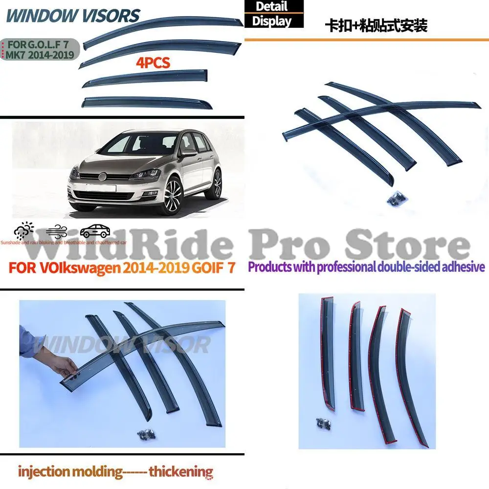 

1 set For Volkswagen Golf 7 Window Visors Sun Shade Cover for VW Golf mk7 2014-19 Heat Insulation