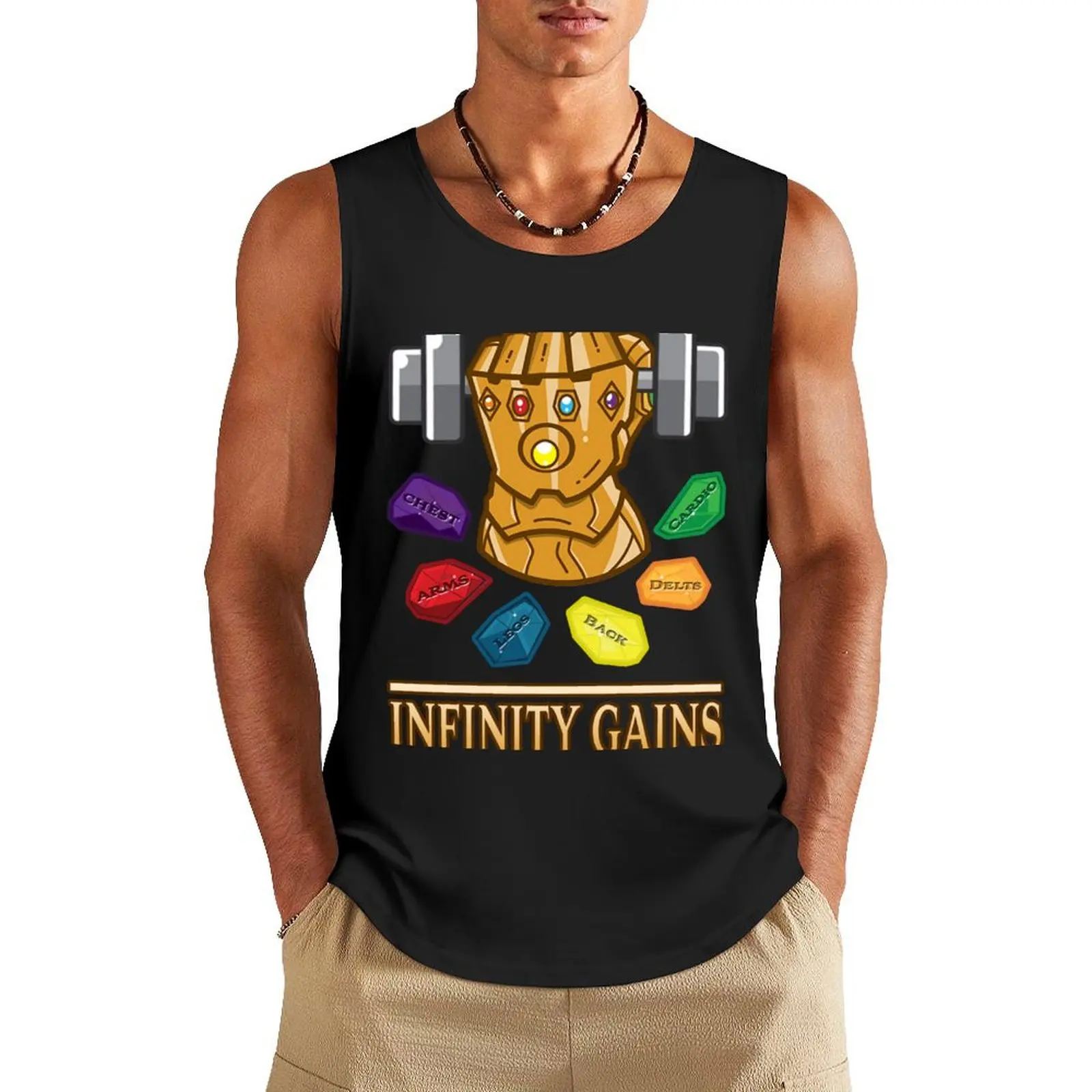 

The Infinity Gaintlet Tank Top gym clothes for man Sports clothing