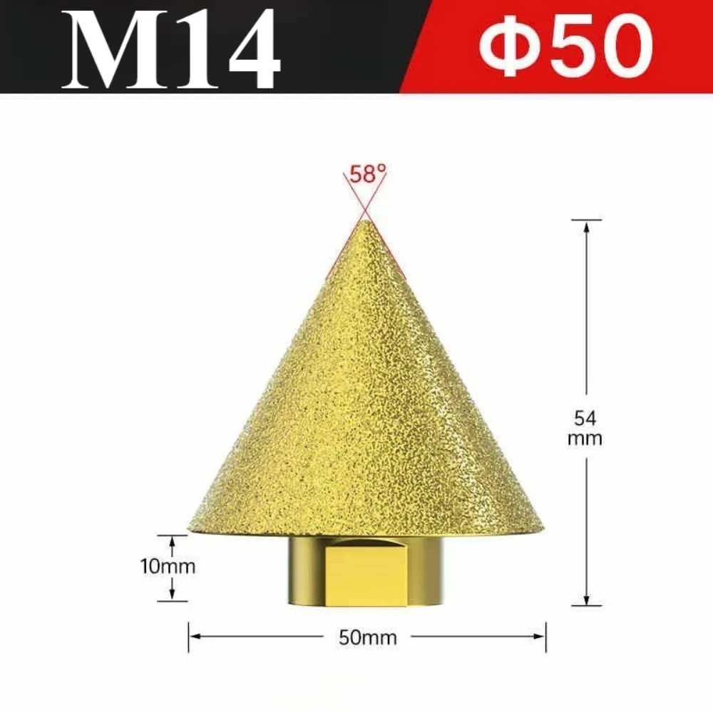 M10 M14 Gewinde Diamant-Abschrägungsfräser 38/50mm Kegel-Stanz- und Erweiterungsbohrer Schleifscheibe Keramikfliesen-Abschräger – Detail 7