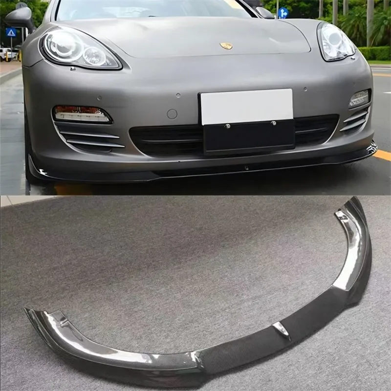 

For Porsche Panamera 2010 2011 2012 2013 ReaI Carbon Fiber Front Bumper Lip Spoiler Kit
