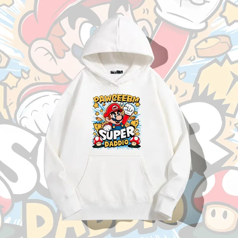 Automne et hiver enfants decontracté mode à manches longues hauts garçon filles dessin animé retrro Super Mario imprimer confort