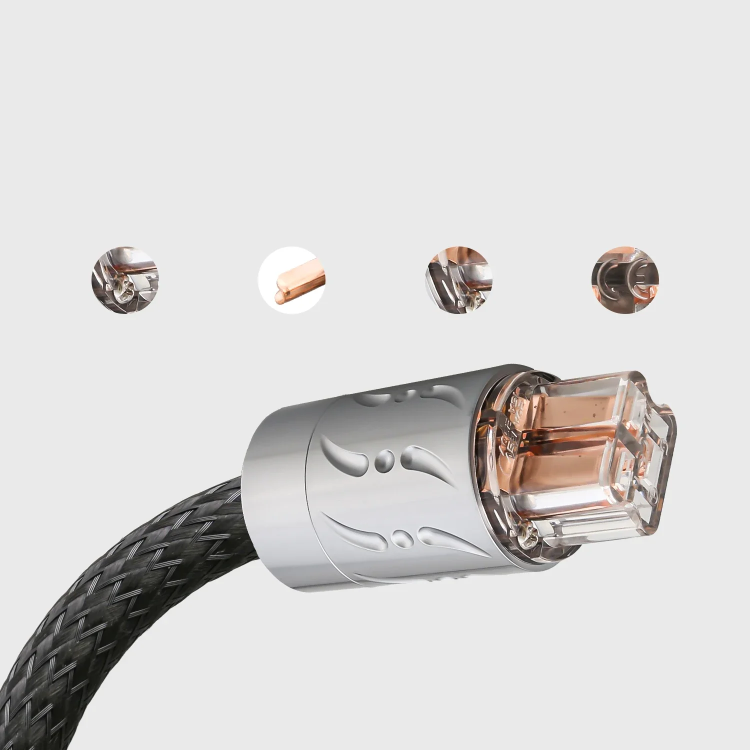 Кабель питания Viborg C19 VP1501, кабель питания аудиофильского стандарта США, чистая медь, 20 А, усилитель IEC, чистая медь