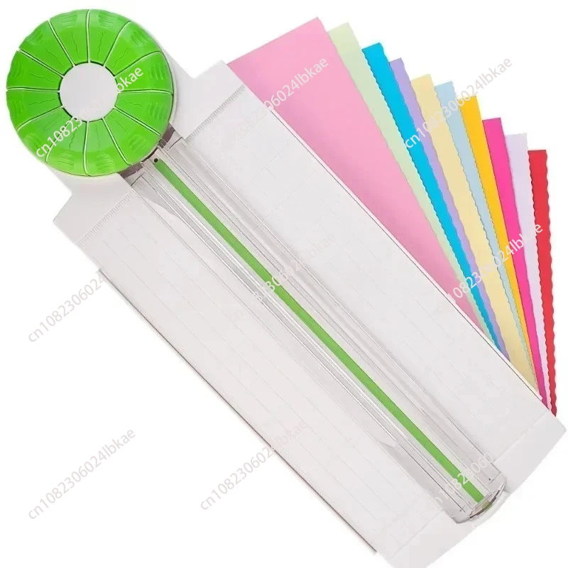 12 in 1 Paper Cutter with Straight Lines Dotted Lines Lace Indentation Hand Account Plastic Cutting Manual Creases Paper Cutter