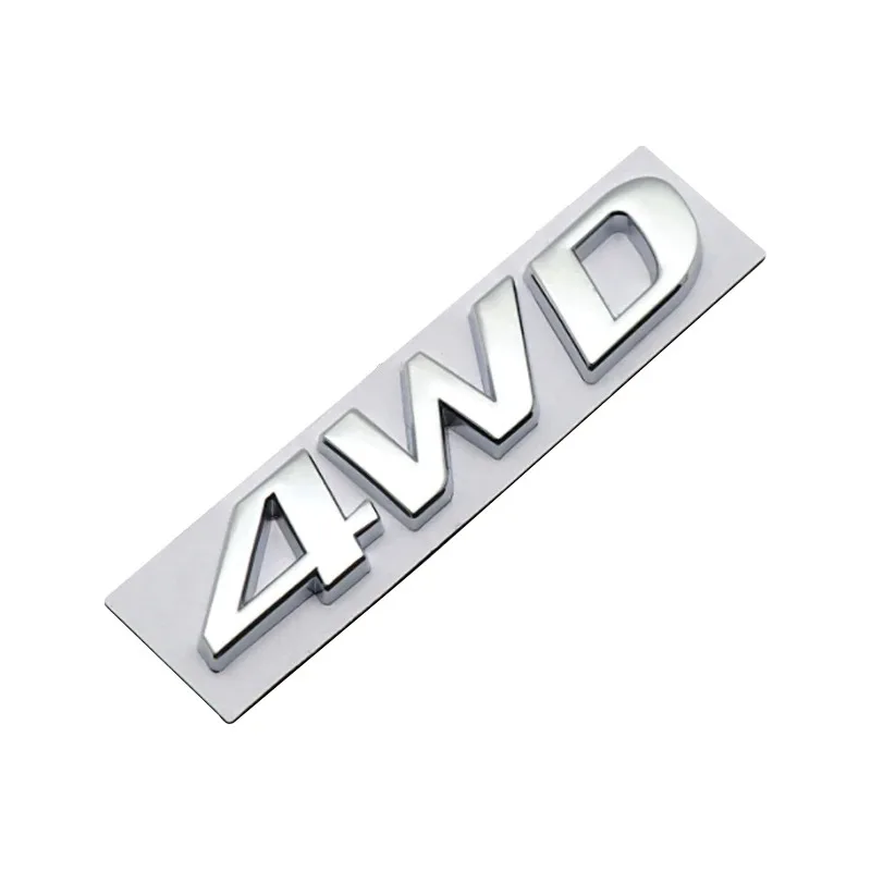 3D 4WD Metal Badge Emblem Sticker For Hyundai IX25 IX35 Tucson Santa Fe Rear Trunk Four Wheel Drive Auto Modification Decal