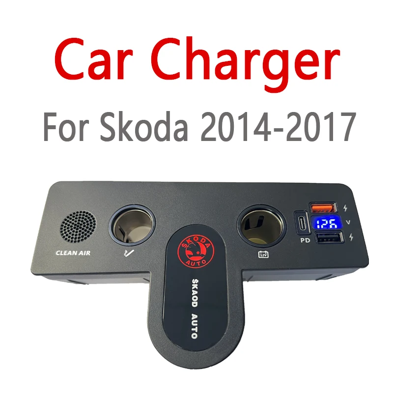 

Car Charger for VW Skoda 2014-2017 Cigarette Lighter USB Fast Charging QC3.0 PD3.0 for iPhone, Samsung, and Xiaomi