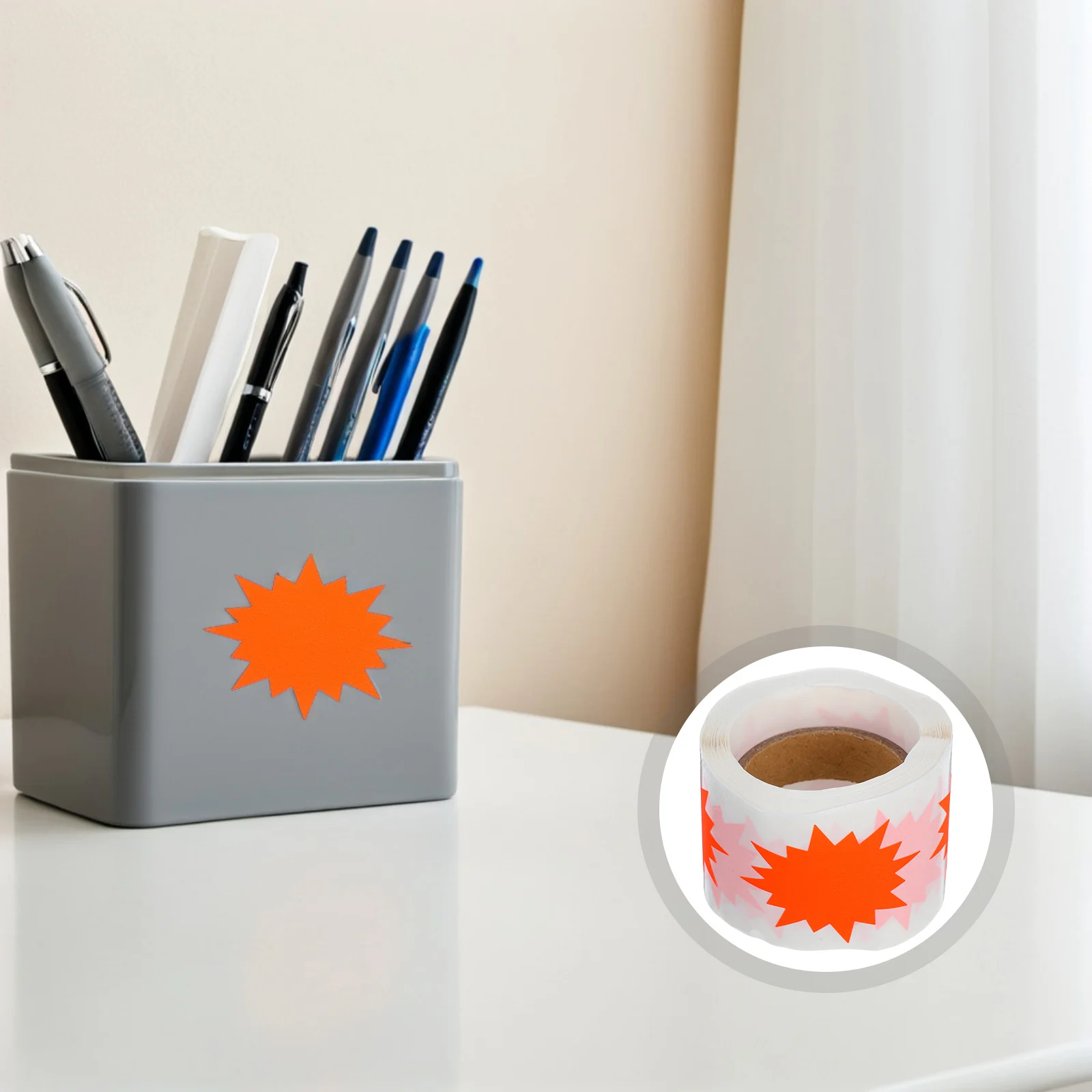 

Colorful Price Tags Stickers Self-Adhesive Retail Store Labeling Creative Design Writable Surface Strong Adhesion