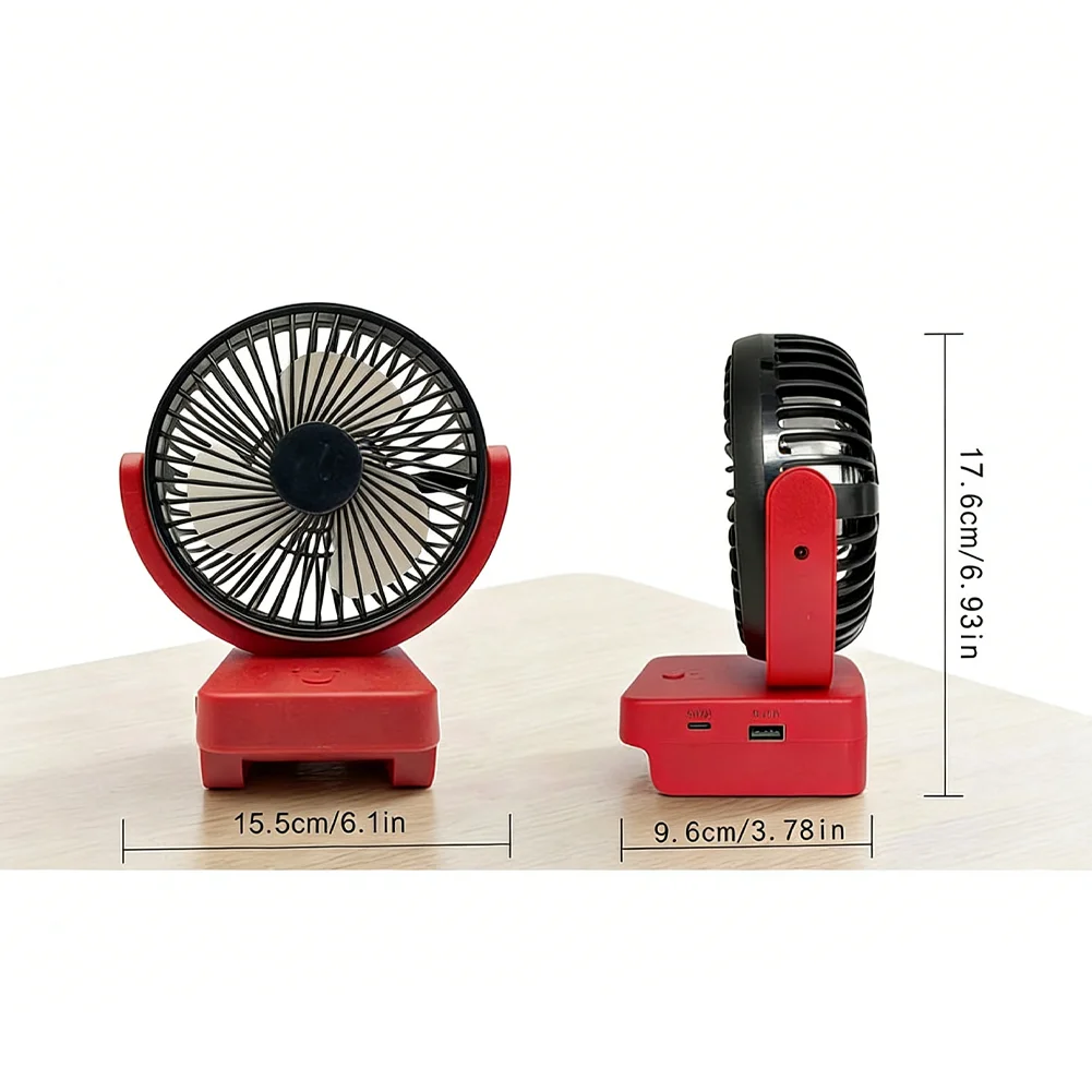 Portable Ventilation USB Portable Fan Stable Power Transmission Spiral Grille Front Cover ABS Engineering Plastic