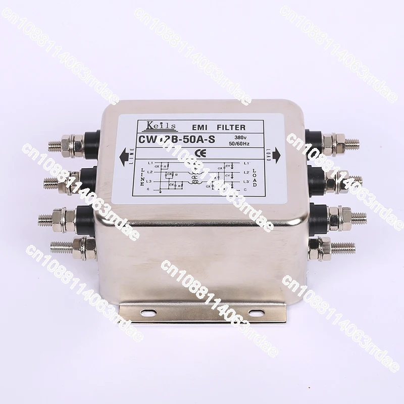 Three-phase Three/four-wire 380V AC Power Supply EMI Filter Servo Inverter Anti-interference CW12B-60A-S