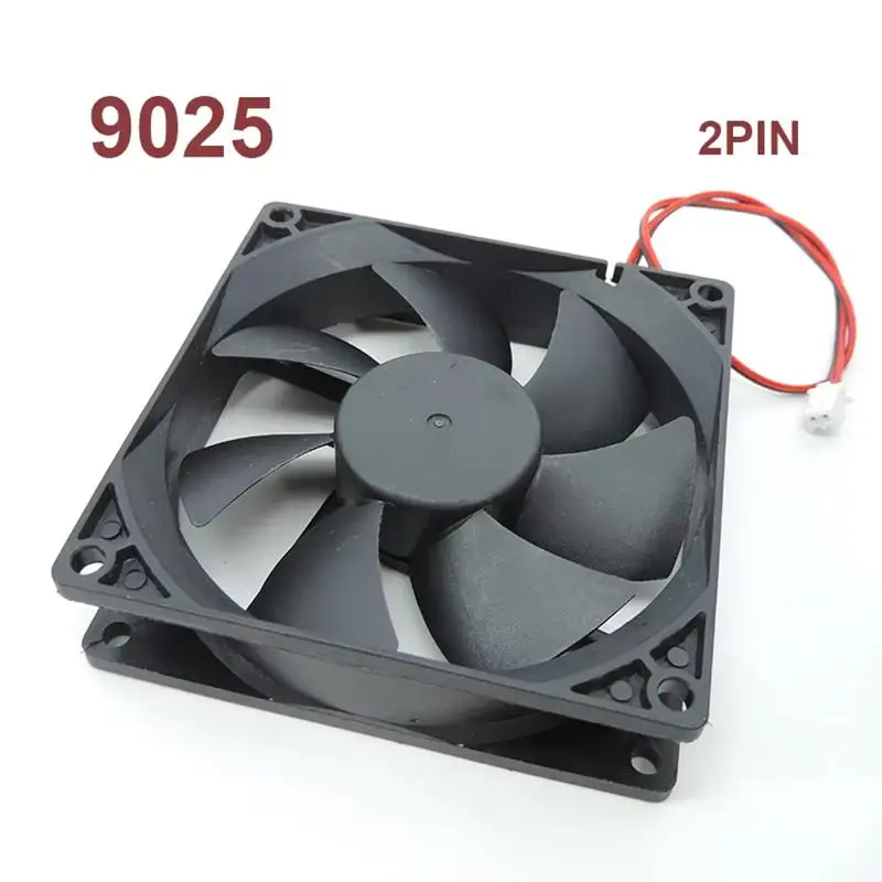 

DC 2pin 9025 Cooling Exhaust Fan DC 5v 12v 24v Oil Bearing Computer Case Cooler Brushless 90*90*25mm for Dryer Vacuum Cleaner C1