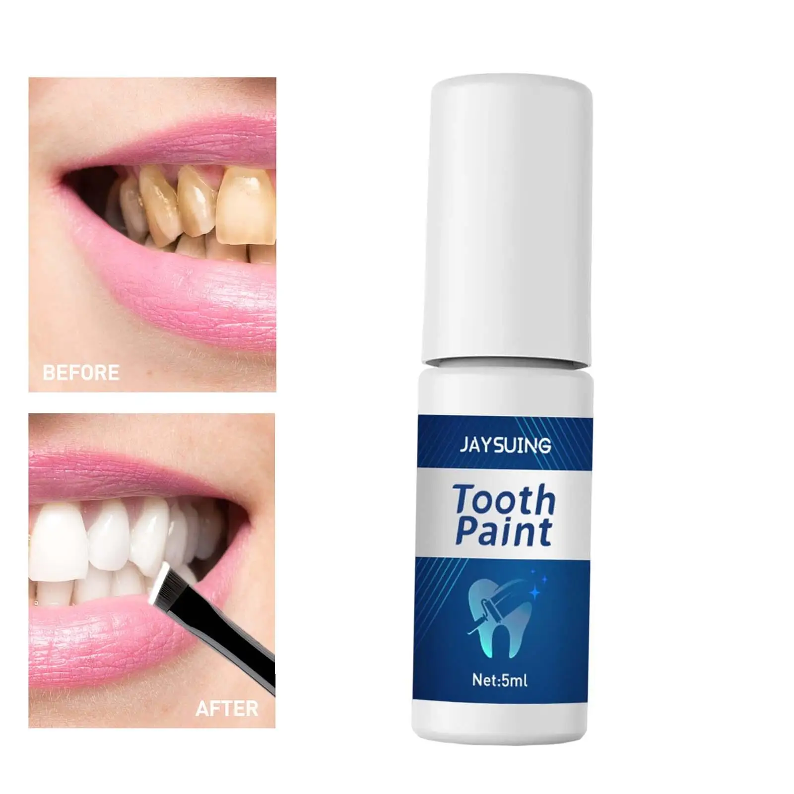 Tooth Whitening Paint Brightening Reduce Yellowing Easy to Use Polish