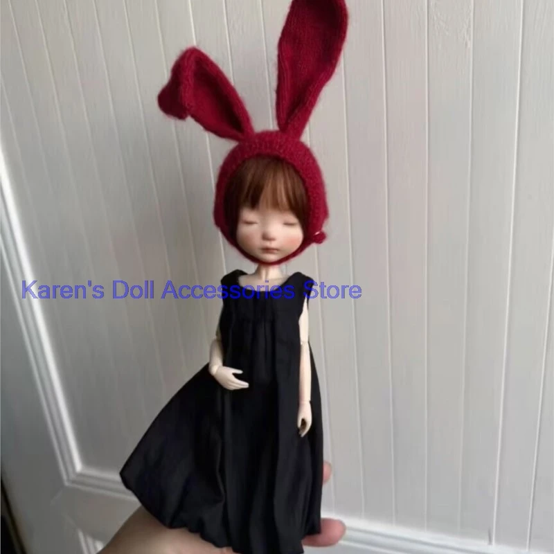 2026 kawaii 2pcs Knitted rabbit hat+Bloom Dress for Blythe/landoudou(Fit for Lulu,ymy24,Ob22,24,26,zone, Jenny)