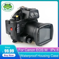 Seafrogs For Canon EOS M I II Digital Camera Diving Case Underwater Waterproof Housing Case Transparent Waterproof Cover