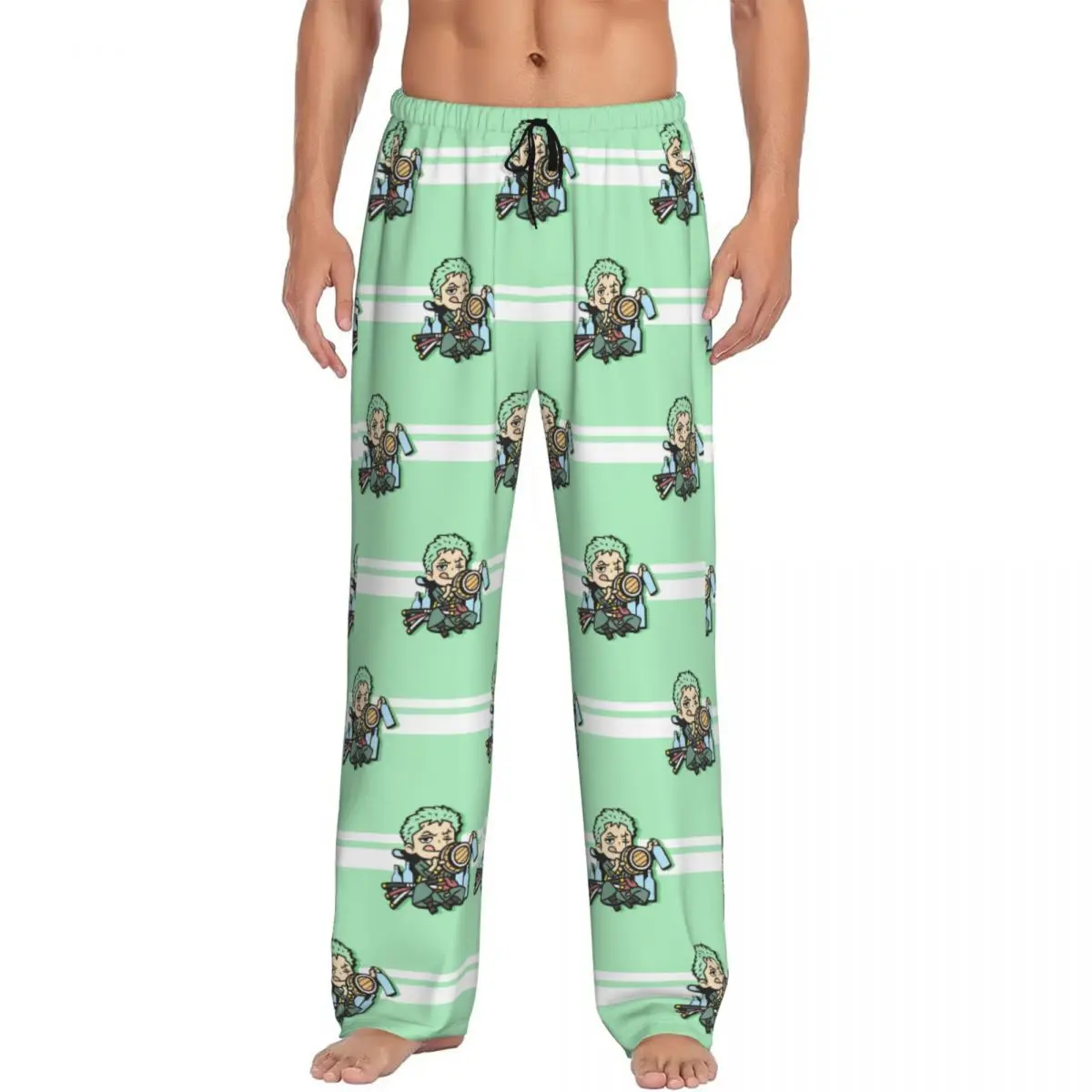 

Custom Zoro O-One P-Piece Pajama Pants for Men Anime Classic Manga Movie Lounge Sleep Stretch Sleepwear Bottoms with Pockets