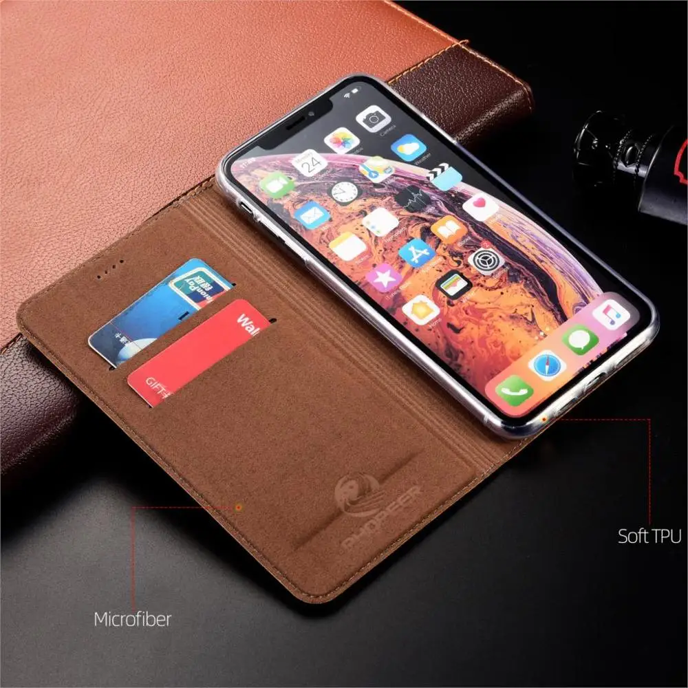 Luxury Diamond Genuine Leather Case For XiaoMi Redmi Note 4X 5 6 7 8 8T 8 9 9s 9T Pro Max Mobile Phone Flip Cover