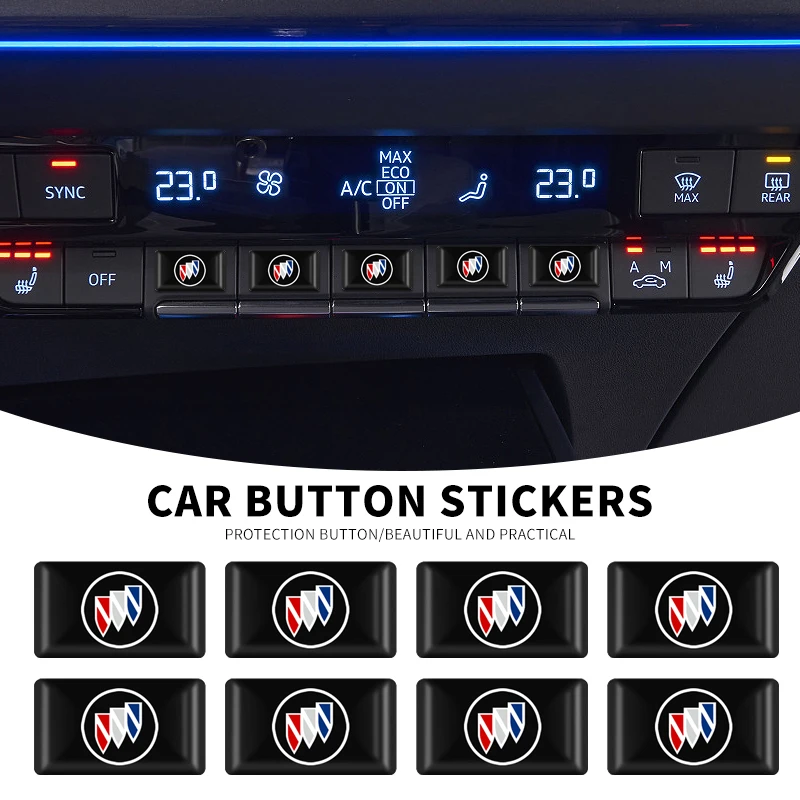 

10 шт. 3D эпоксидные значки-наклейки для декора автомобиля для Buick Envista, Enclave, Encore GX, Envision, Lacrosse, Regal, Sportback, TourX